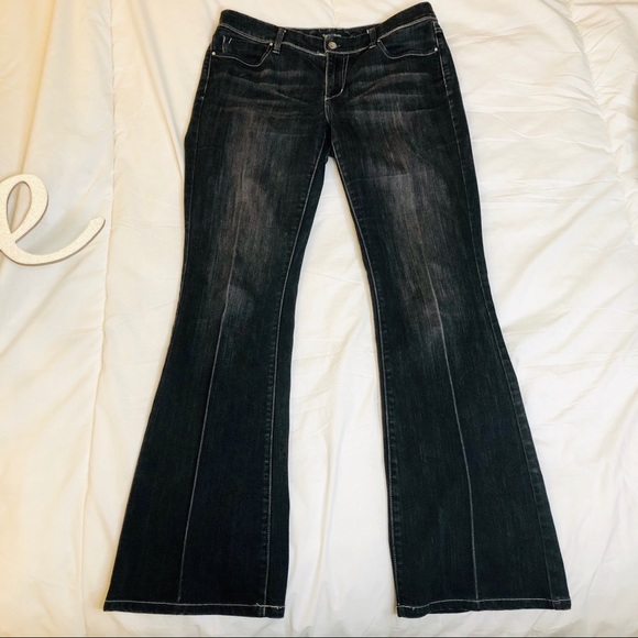 WHBM black Flare Denim Jeans size 8 - Picture 2 of 8